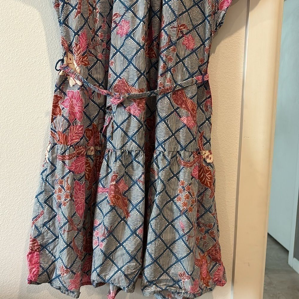 Apiece Apart Nyang Nyang Dress Indo Batik Size 10 100% Organic Cotton‌‌‌‌ - Picture 7 of 16